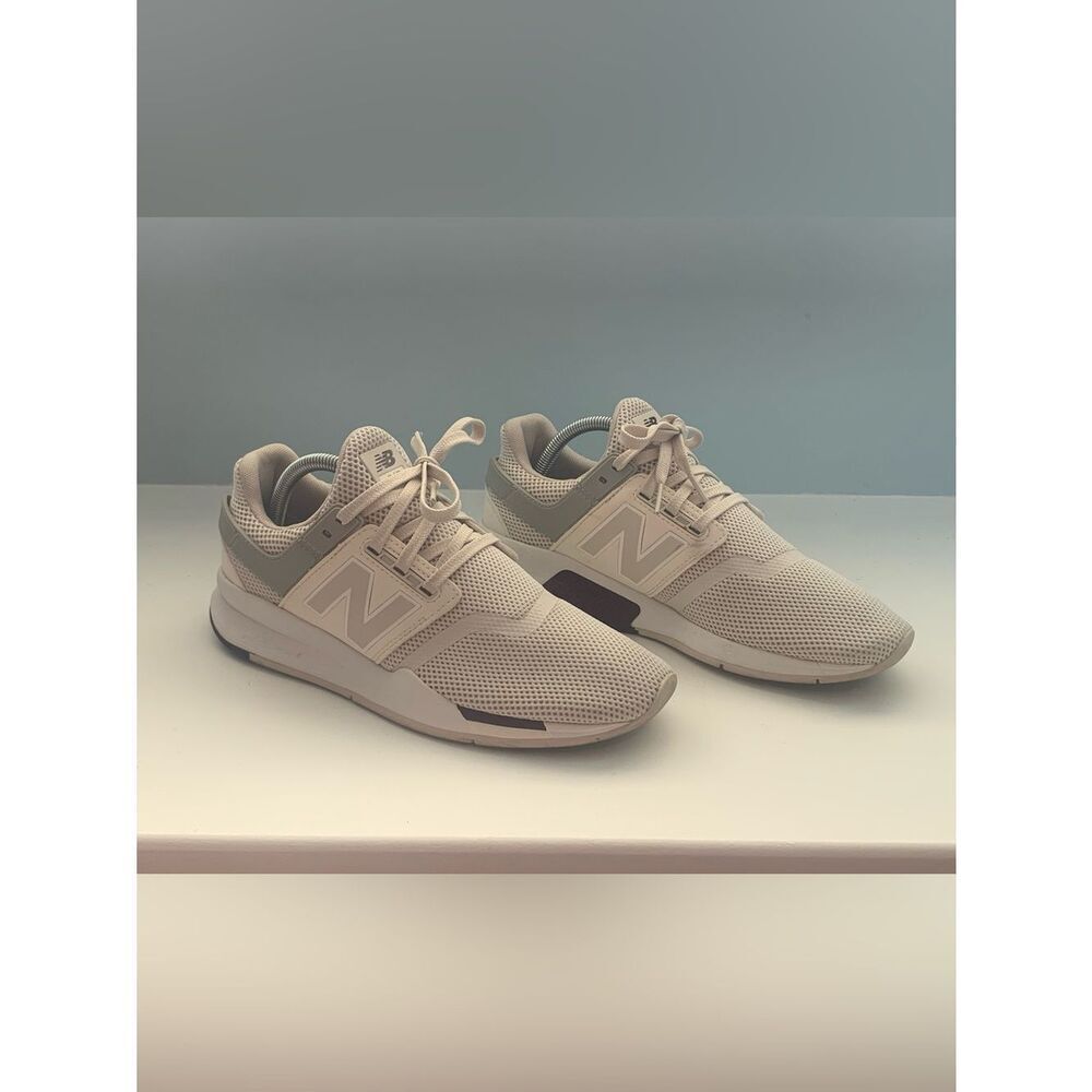New Balance Cream Mesh Sneakers - Neutral Lace-Up Trainers